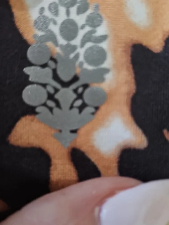 Free People Animal Print Long Sleeve Top - Black, Brown & White - Picture 4 of 6